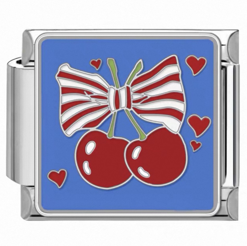Sweet Stripe Cherry Charm