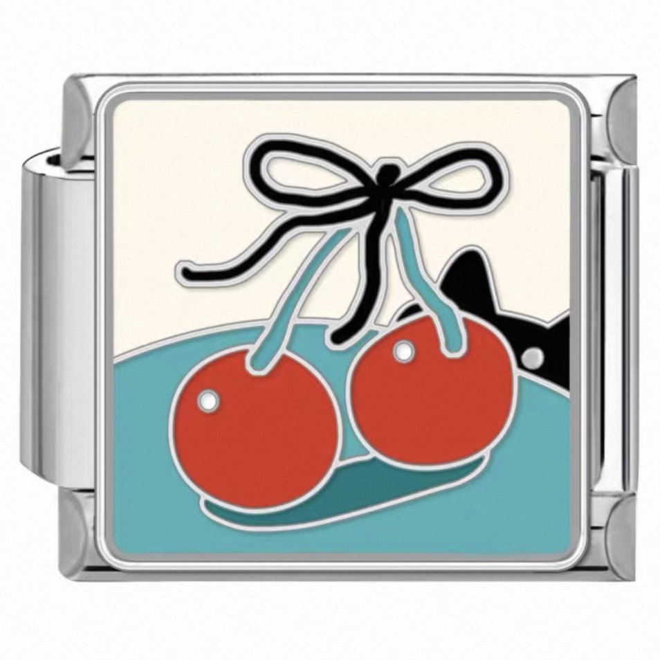 Ribbon Cherry Peek Charm